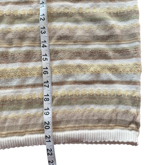 Vintage Croft & Barrow Cotton Blend Short Sleeve‎ Striped Sweater Large - Picture 5 of 5